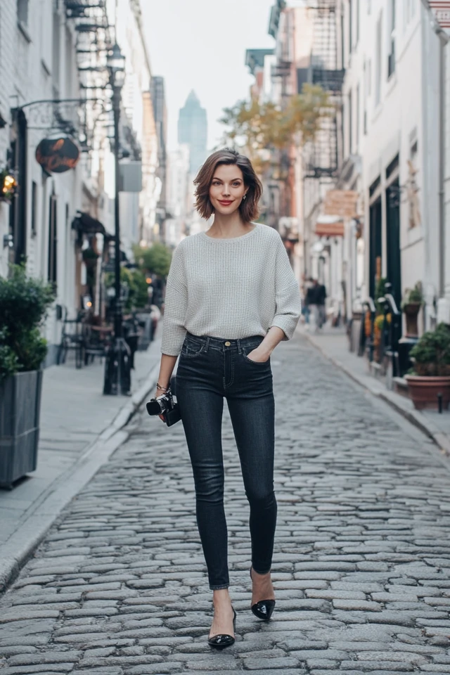 Dark Wash Skinny Jeans for a Timeless Look - photo 3