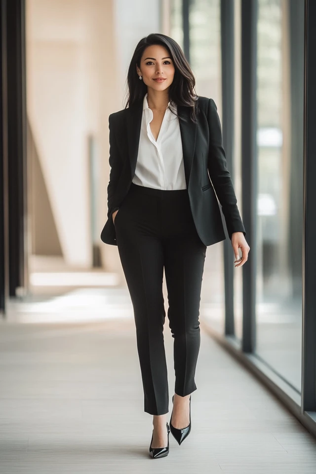 Slim-Fit Black Trousers for Professional Looks - photo 3