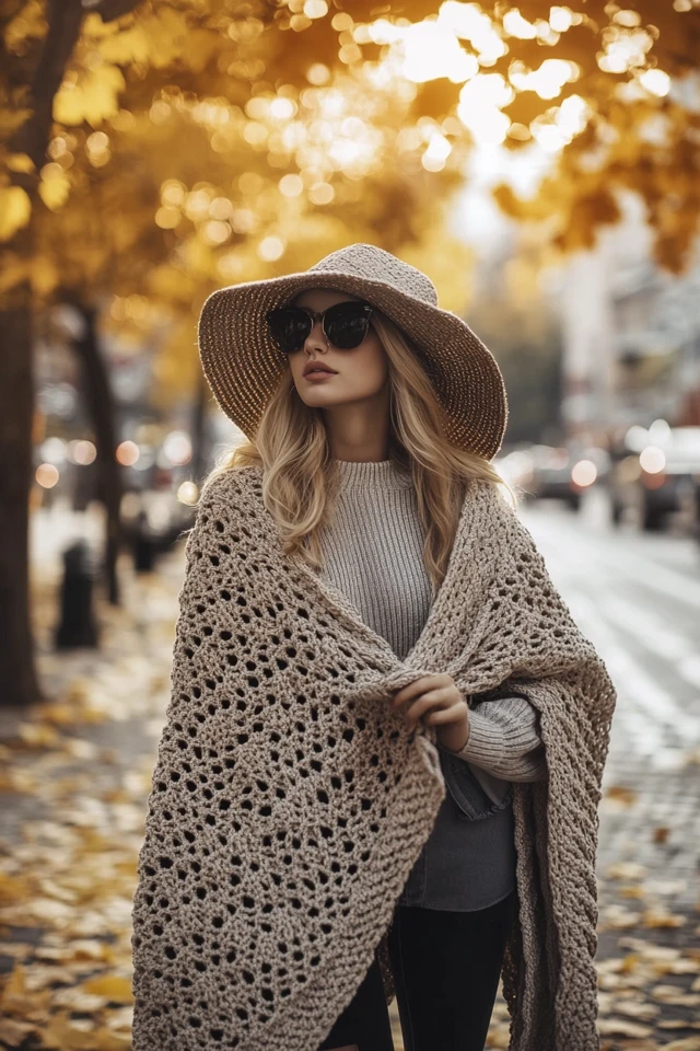 Knit Ponchos for Layering in Autumn Showers - photo 3