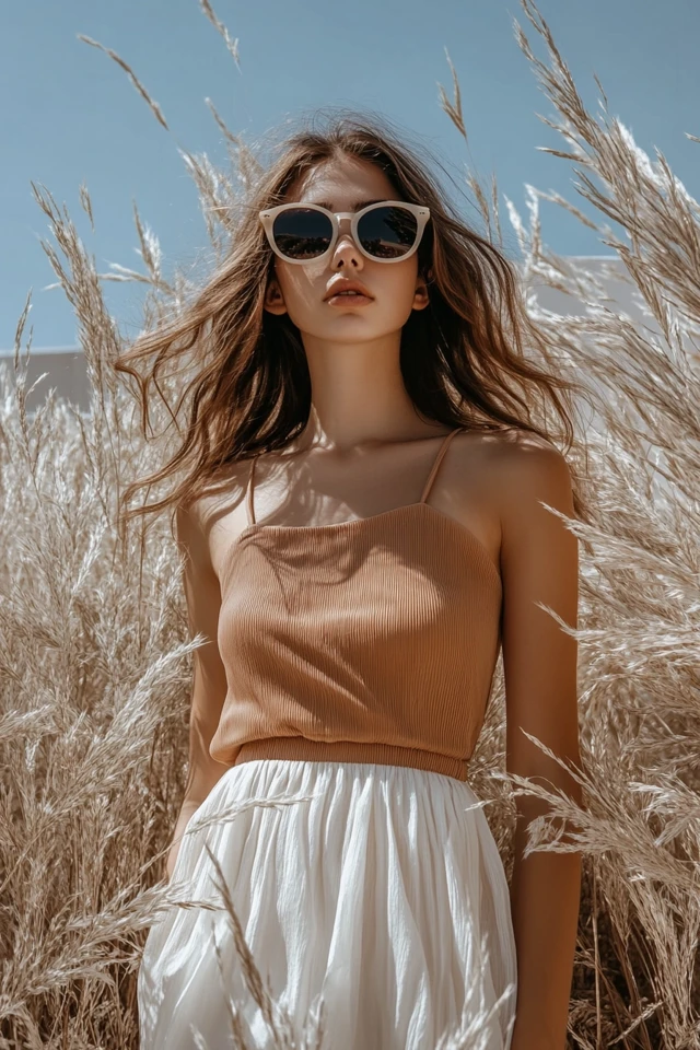 Warm Tan and Crisp White Color Ideas for Summer Dresses - photo 3