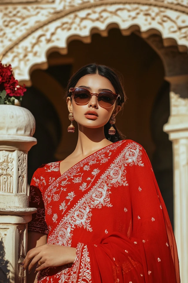 Bold Red Sarees for Cultural Weddings - photo 3