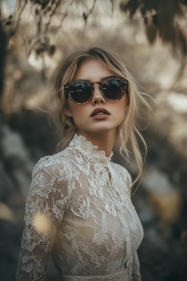 Pairing Lace with Wool for Feminine Fall Dresses - photo 3
