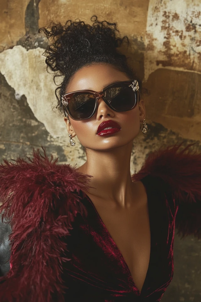 Luxurious Velvet and Feather Accents for Bold Dresses - photo 3