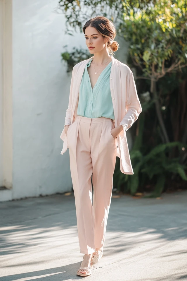 Soft Pastel Layering for Spring Transitional Looks - photo 11