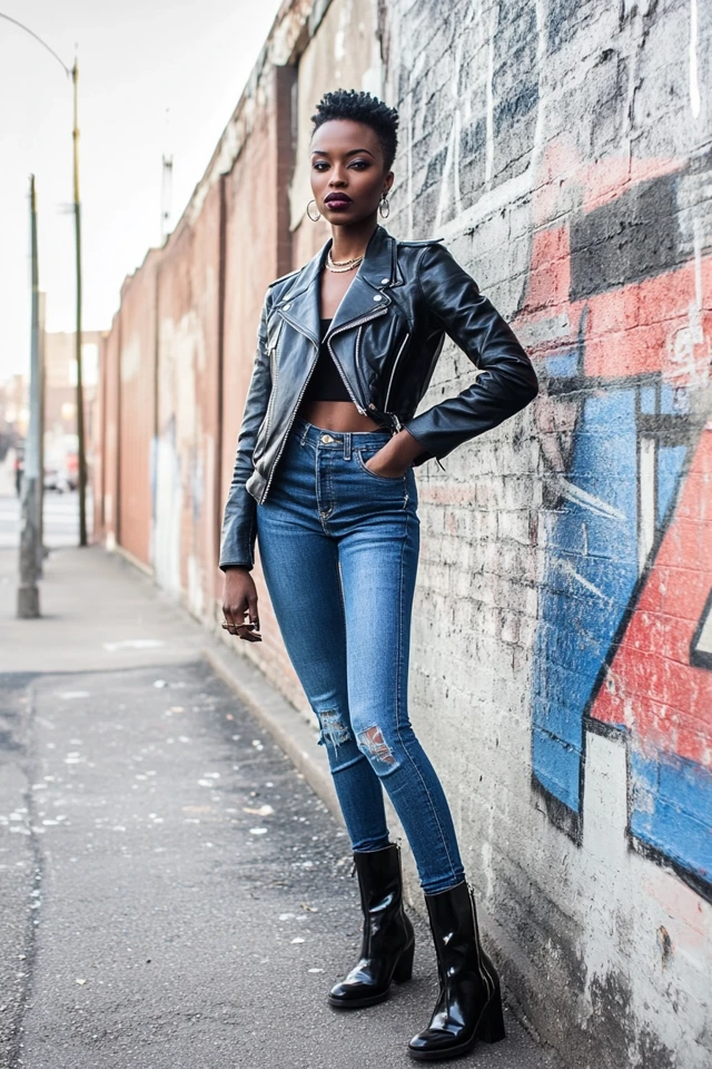 Leather Jackets Paired with Denim for Fall Staples - photo 11