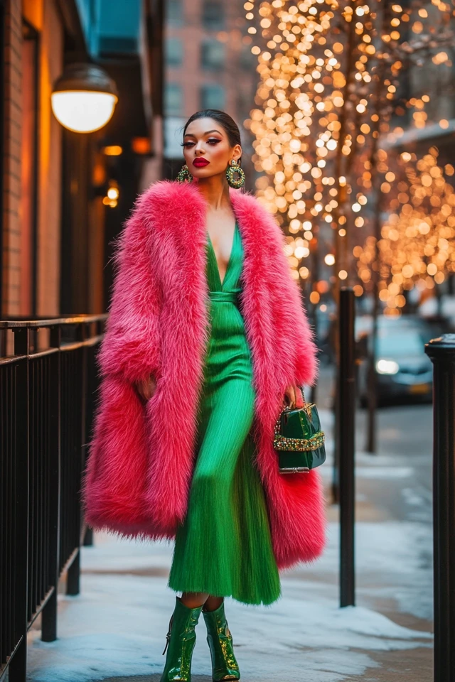 Faux Fur Coats in Vibrant Hues for Winter Glam - photo 10