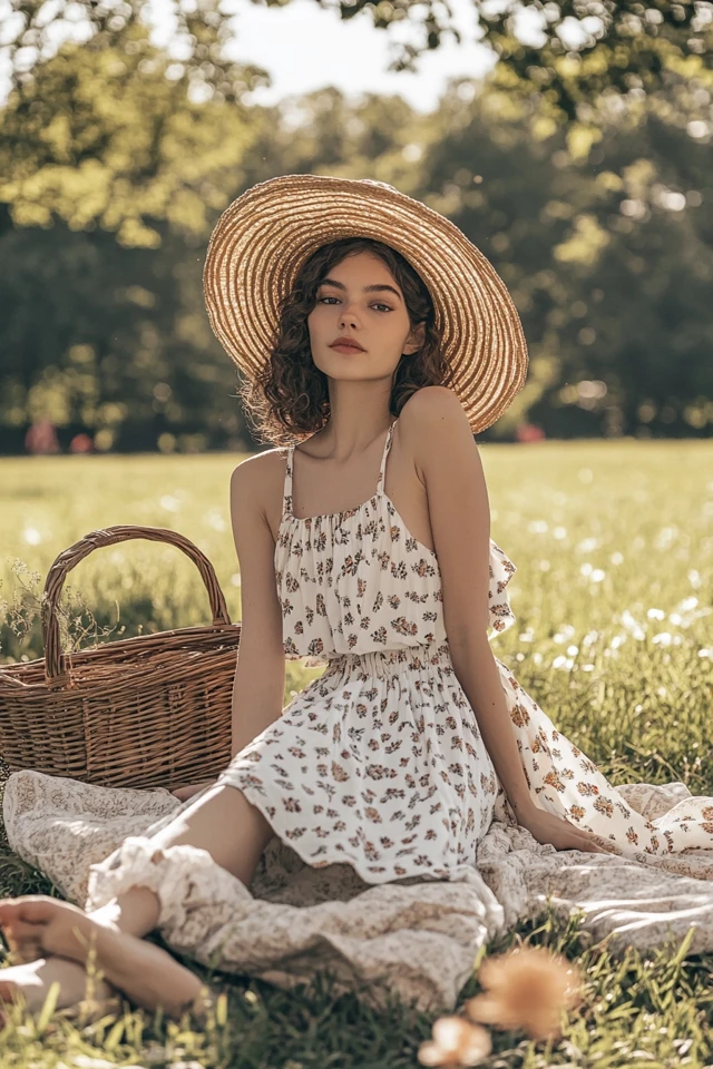 Stylish Picnic-in-the-Park Ensembles with Tiered Skirts - photo 11