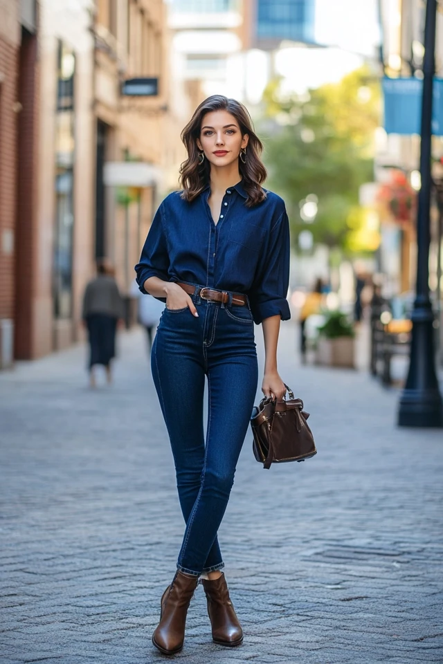 Dark Wash Skinny Jeans for a Timeless Look - photo 11