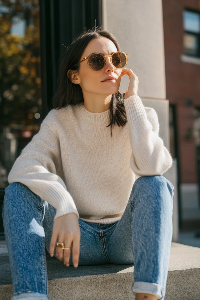 Simple Crew Neck Sweaters for Effortless Style - photo 10