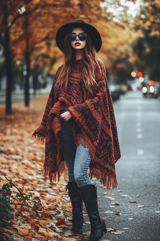 Knit Ponchos for Layering in Autumn Showers - photo 11