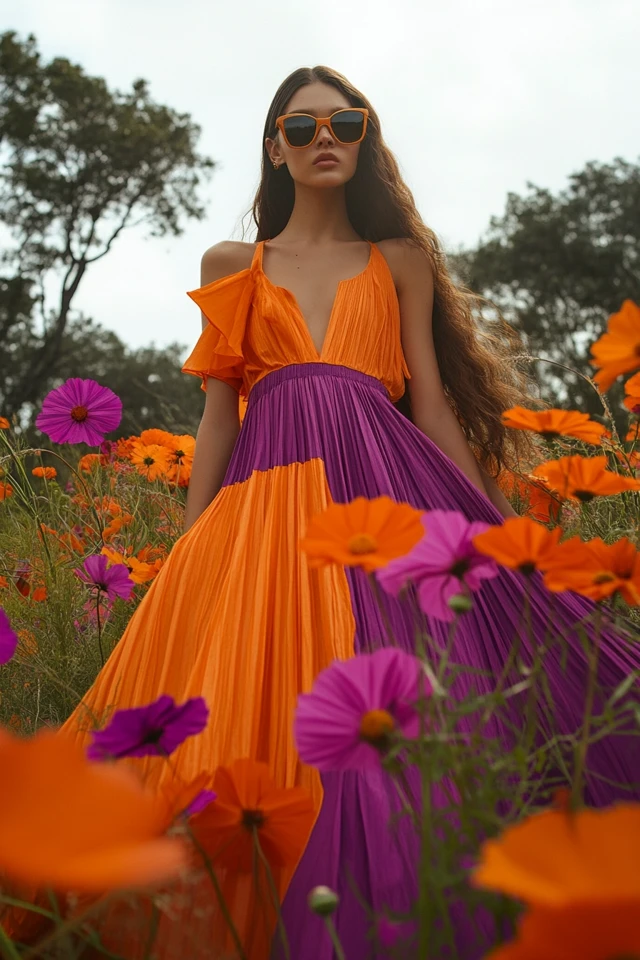 Playful Orange and Purple Color Combinations for Sundresses - photo 10