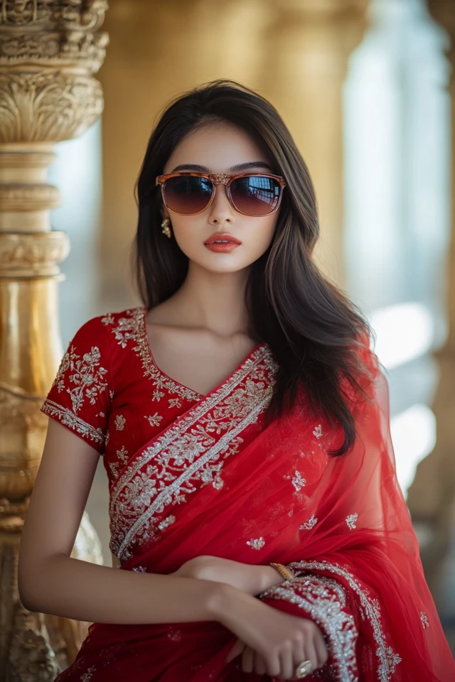 Bold Red Sarees for Cultural Weddings - photo 11