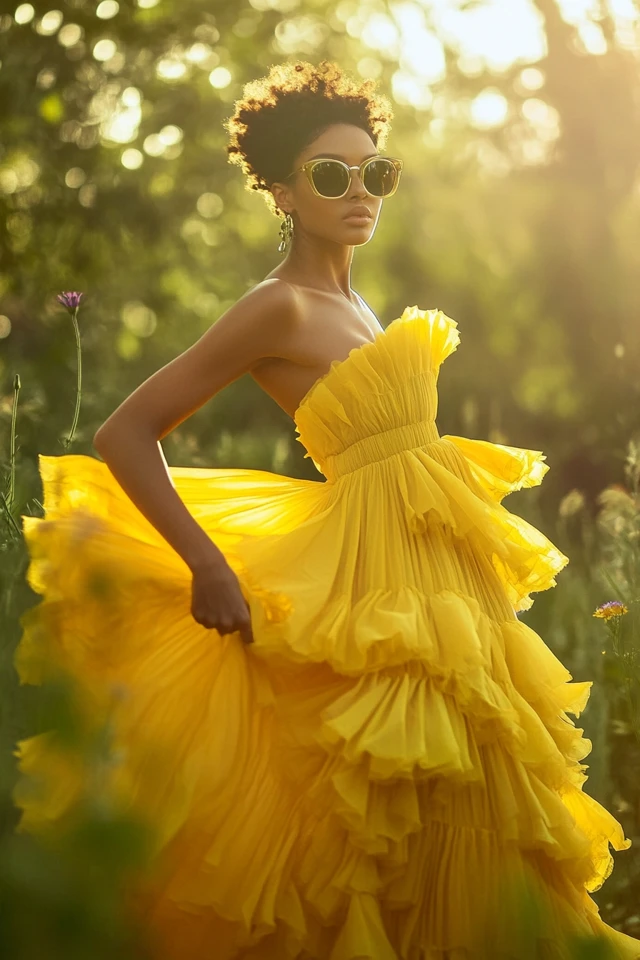 Bright Yellow Dresses for Summer Solstice Celebrations - photo 11