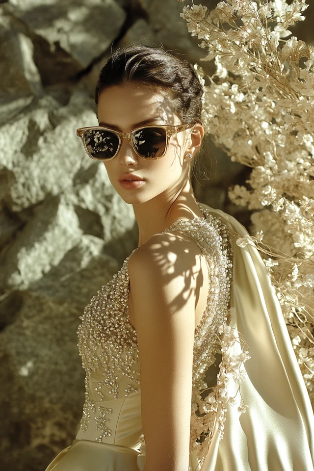 Combining Satin and Beaded Accents in Evening Gowns - photo 11