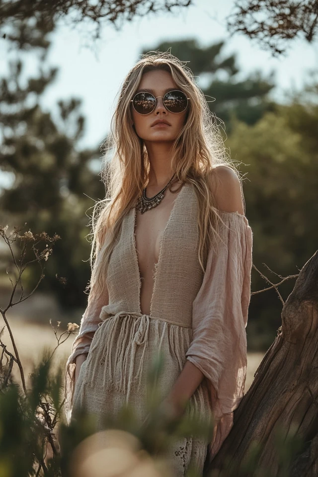 Mixing Rough Burlap with Soft Silks in Boho Looks - photo 9