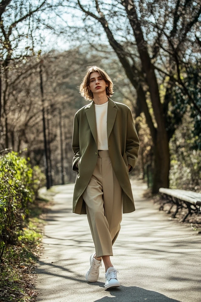 Fresh Green and Beige Combinations for Spring Coats - photo 8