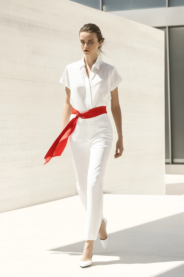 How to Wear All-White Outfits with Contrasting Accessories - photo 8