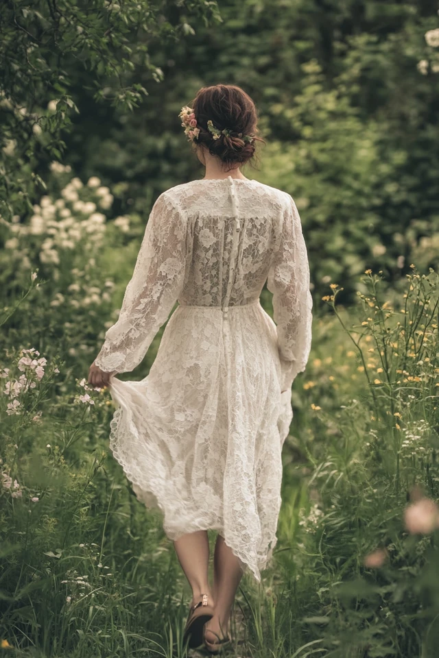 Textured Linen and Lace Dresses for Spring Weddings - photo 8