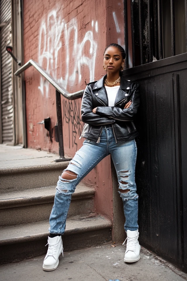 Mixing Smooth Leather and Rough Denim for Bold Outfits - photo 8