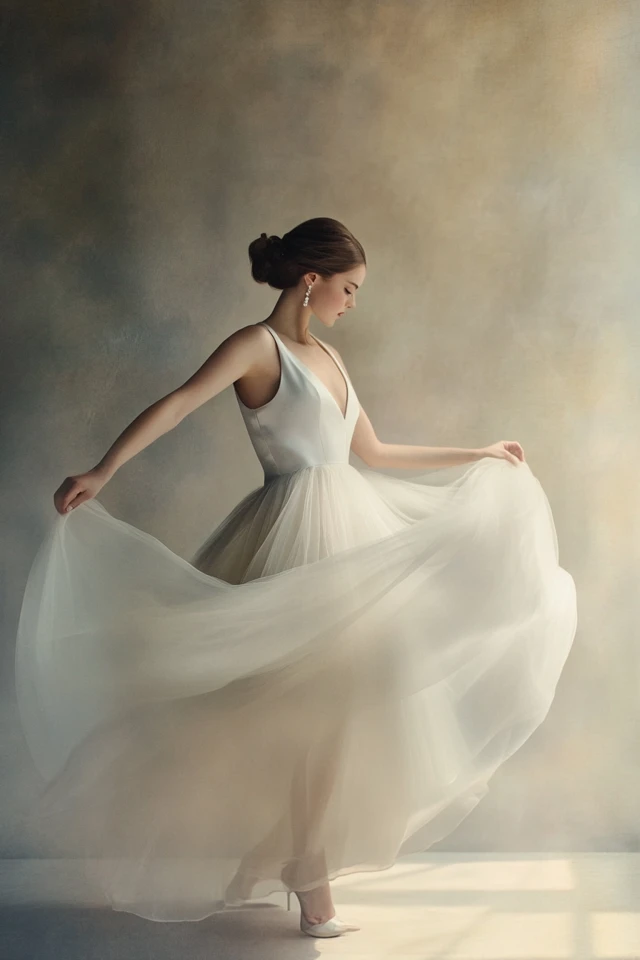 The Beauty of Satin and Tulle in Romantic Dresses - photo 8