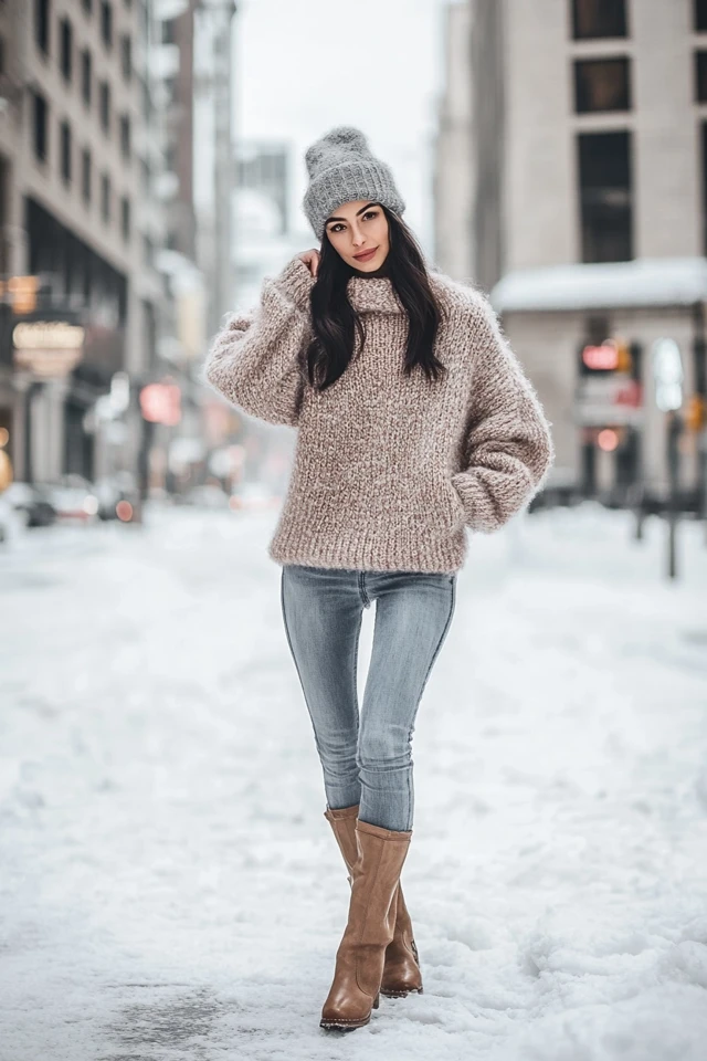 Cozy Oversized Sweaters for Winter Street Style - photo 8