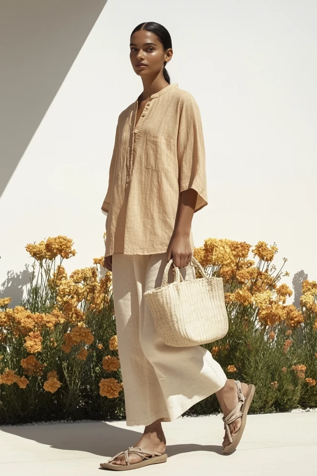 Breezy Linen and Cotton Looks for Spring Wardrobes - photo 8