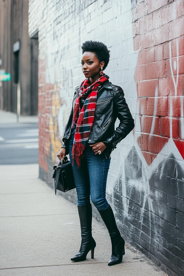 Leather Jackets Paired with Denim for Fall Staples - photo 8