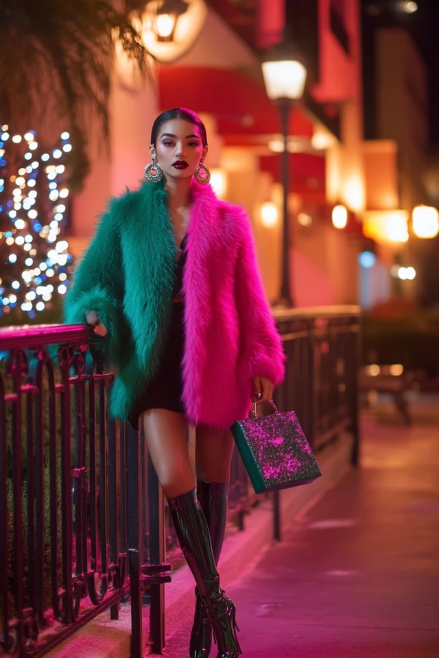 Faux Fur Coats in Vibrant Hues for Winter Glam - photo 4