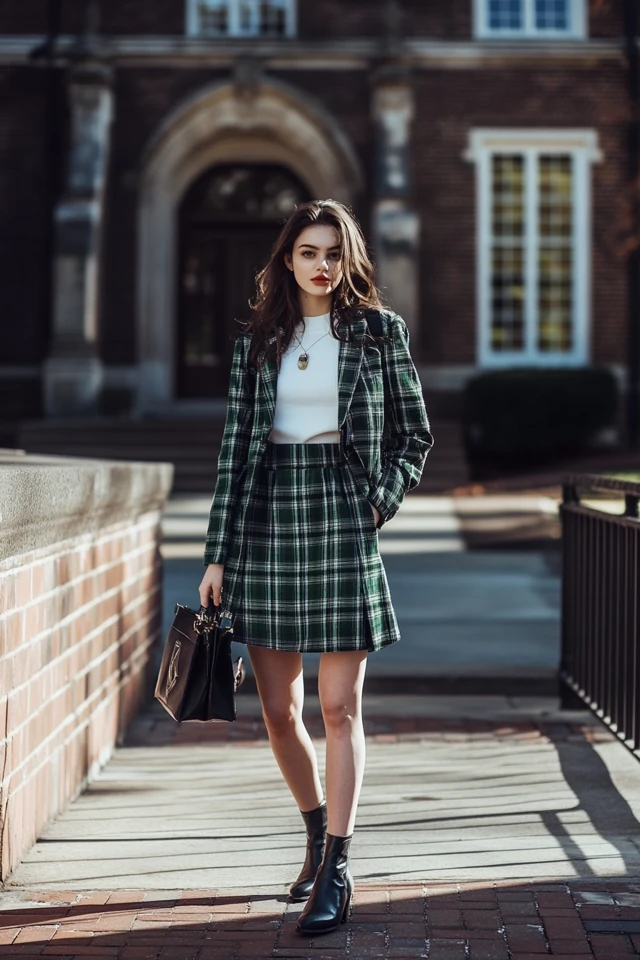 Preppy Plaid Skirts and Blazers for Back-to-School Vibes - photo 8