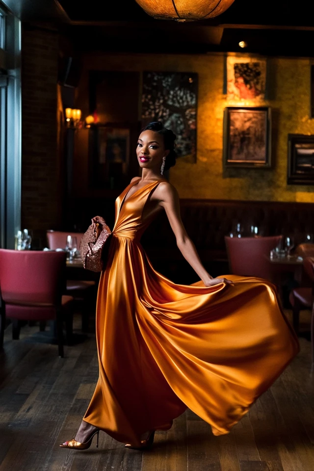 Elegant Anniversary Dinner Looks with Satin Dresses - photo 8