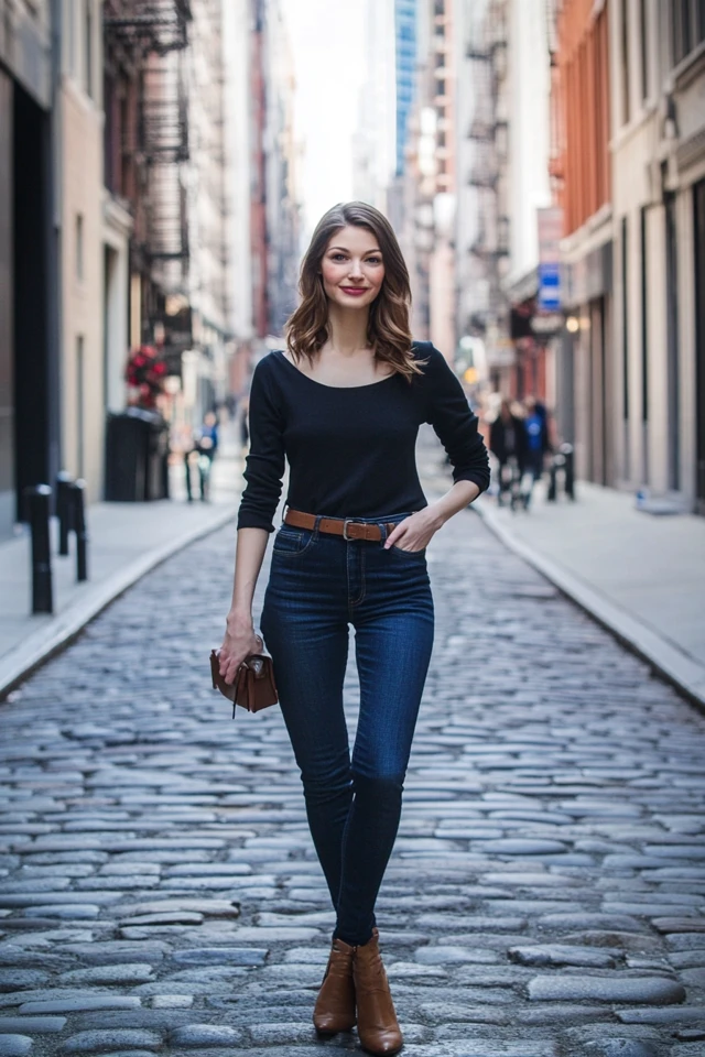 Dark Wash Skinny Jeans for a Timeless Look - photo 8