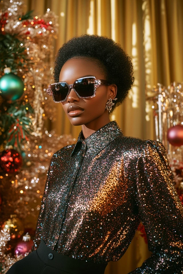 Glittery Blouses Perfect for Office Holiday Parties - photo 8