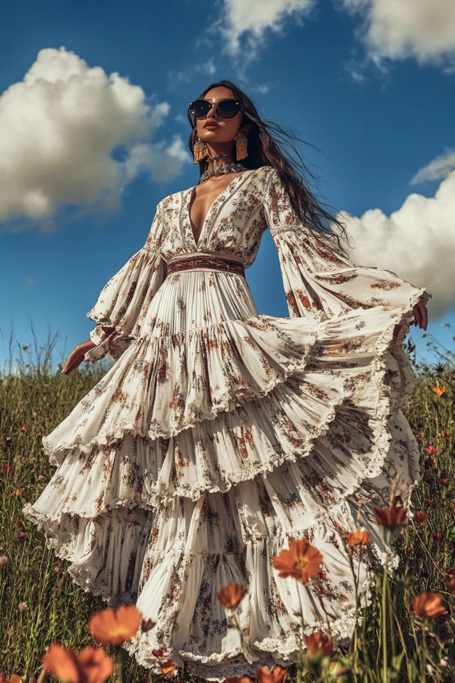 Maxi Dresses with Tiered Skirts for Boho Vibes - photo 8