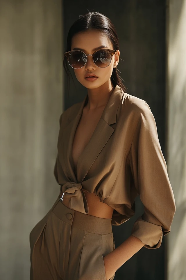 Structured Tailored Shorts for Summer Office Style - photo 4