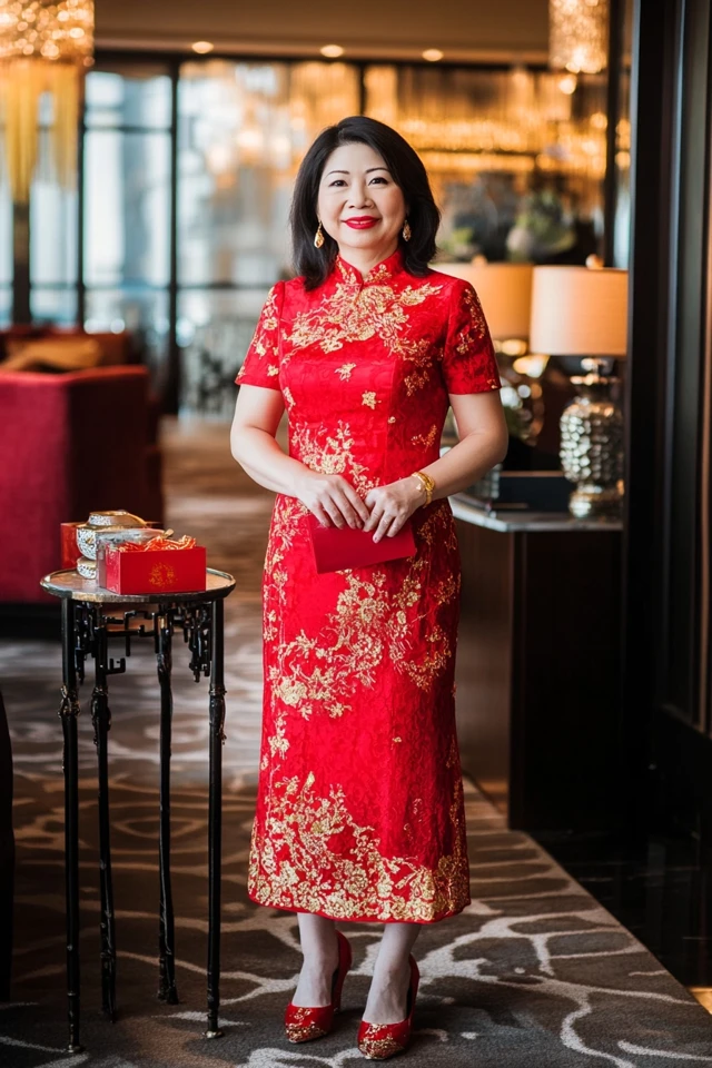 Traditional Red Dresses for Chinese New Year Celebrations - photo 12