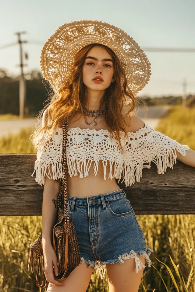 Pairing Denim with Crochet for Boho-Chic Outfits - photo 12