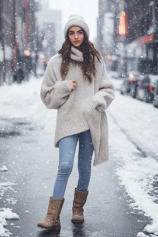 Cozy Oversized Sweaters for Winter Street Style - photo 12