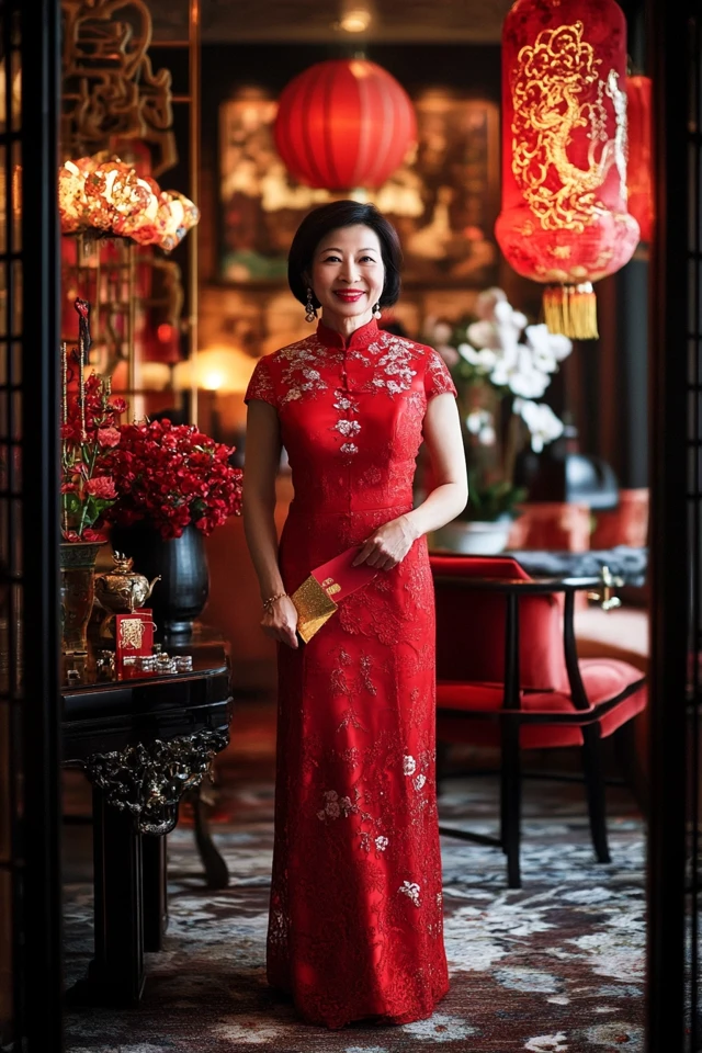 Traditional Red Dresses for Chinese New Year Celebrations - photo 4