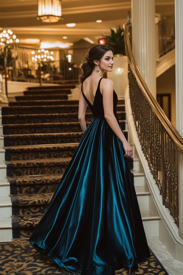 The Perfect Pairing of Velvet and Satin in Evening Gowns - photo 4