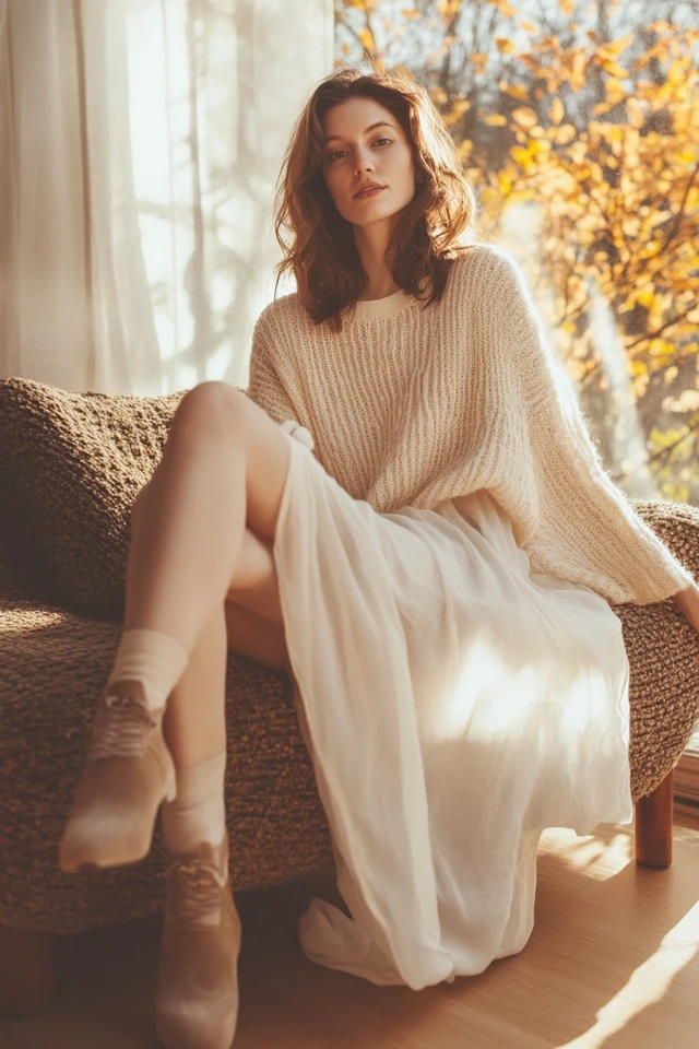 How to Layer Knits with Sheer Fabrics for Unique Looks - photo 4
