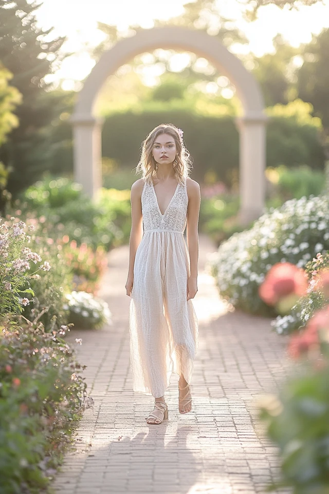 Textured Linen and Lace Dresses for Spring Weddings - photo 4