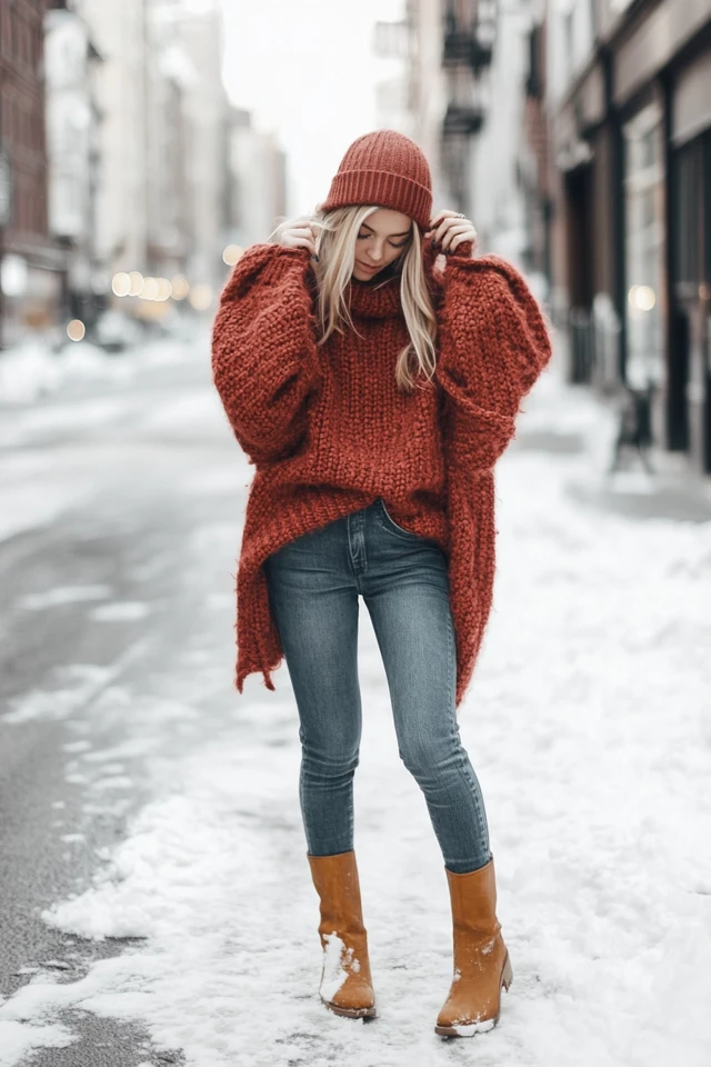 Cozy Oversized Sweaters for Winter Street Style - photo 4