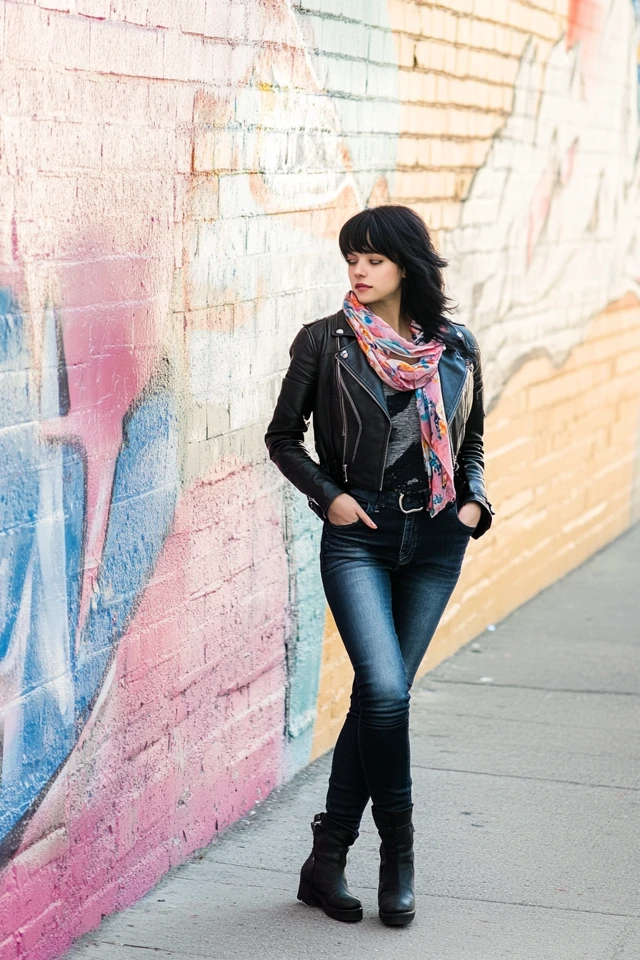 Leather Jackets Paired with Denim for Fall Staples - photo 4