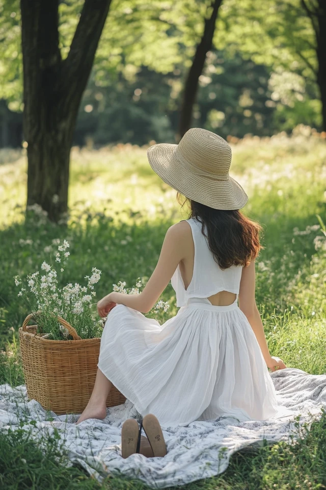 Stylish Picnic-in-the-Park Ensembles with Tiered Skirts - photo 4