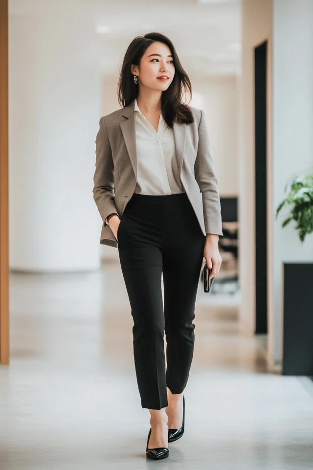 Slim-Fit Black Trousers for Professional Looks - photo 4