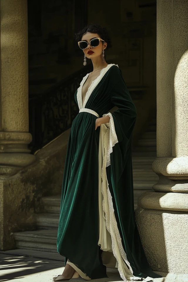Emerald Green and Soft Ivory Pairings for Formal Dresses - photo 4