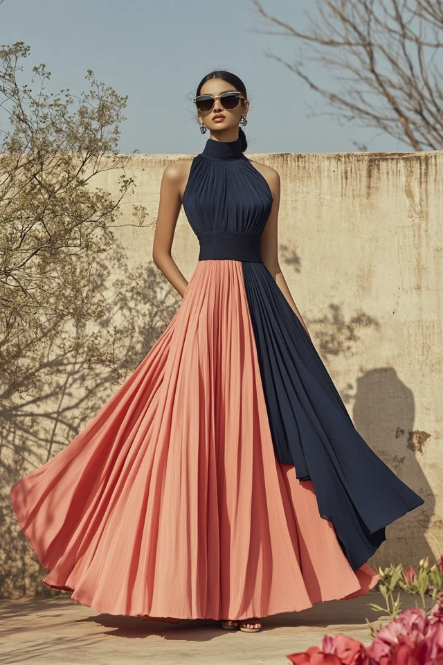 How to Style Dusky Rose and Navy Blue for Different Body Types - photo 4