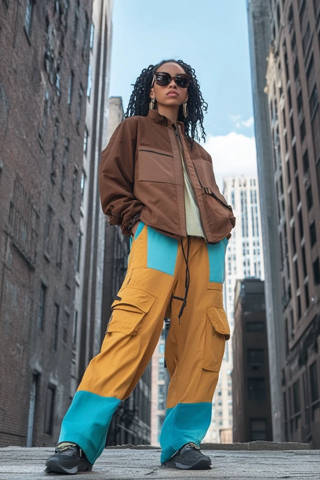 Mixing Brown and Aqua in Unique Streetwear Outfits - photo 4