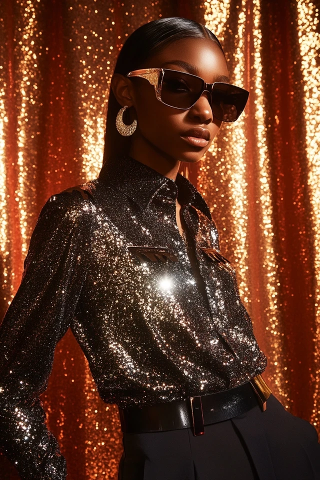 Glittery Blouses Perfect for Office Holiday Parties - photo 4