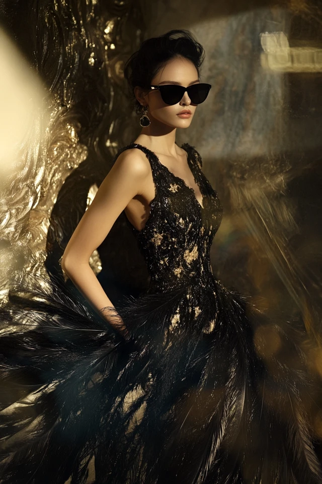 Feather Accents in Dresses for Winter Glam - photo 4